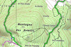 Carte IGN montagne des Princes