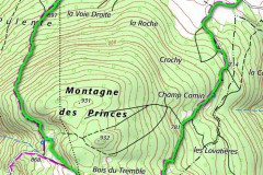 Carte IGN montagne des Princes