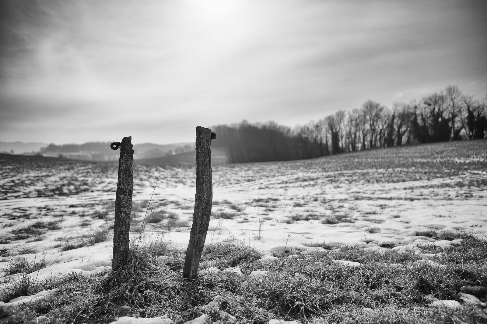 Paysage en noir et blanc