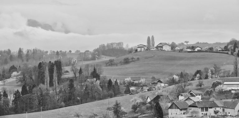 Paysage en noir et blanc