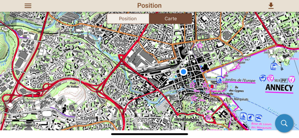 Votre position dans Visorando