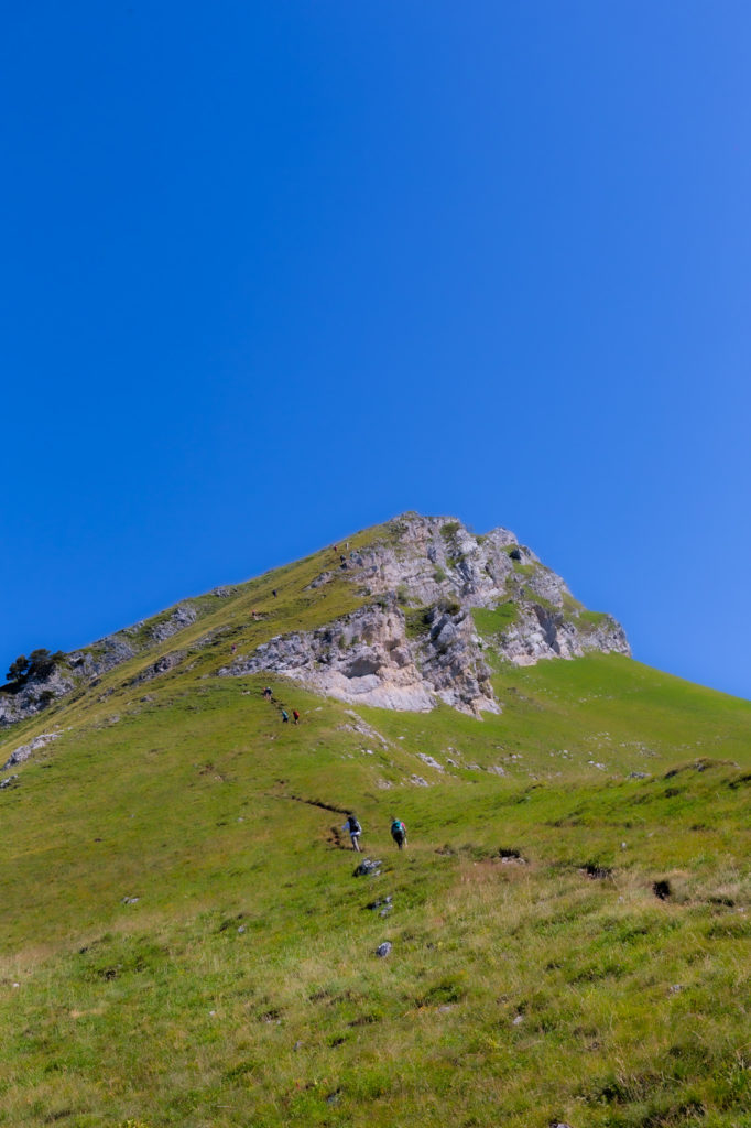 En route pour le sommet du Mont Colombier