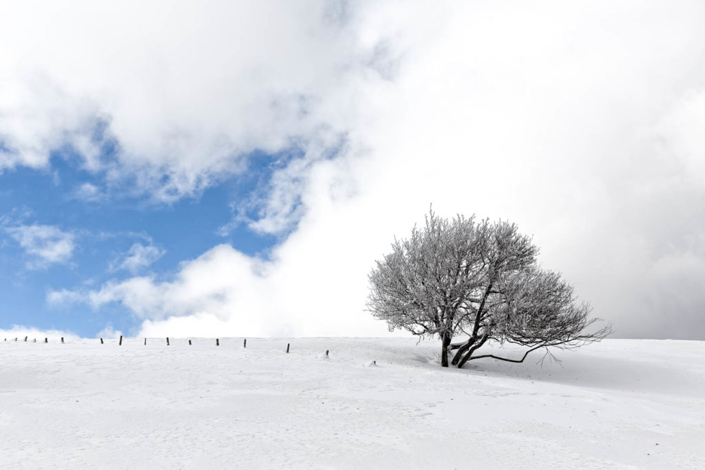 Paysage de Savoie sous la neige