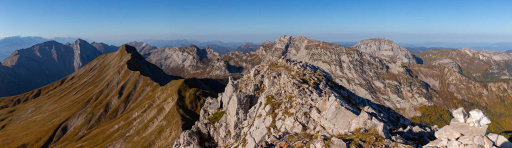 Pointe de Chaurionde et l'Arcalod depuis la Sambuy