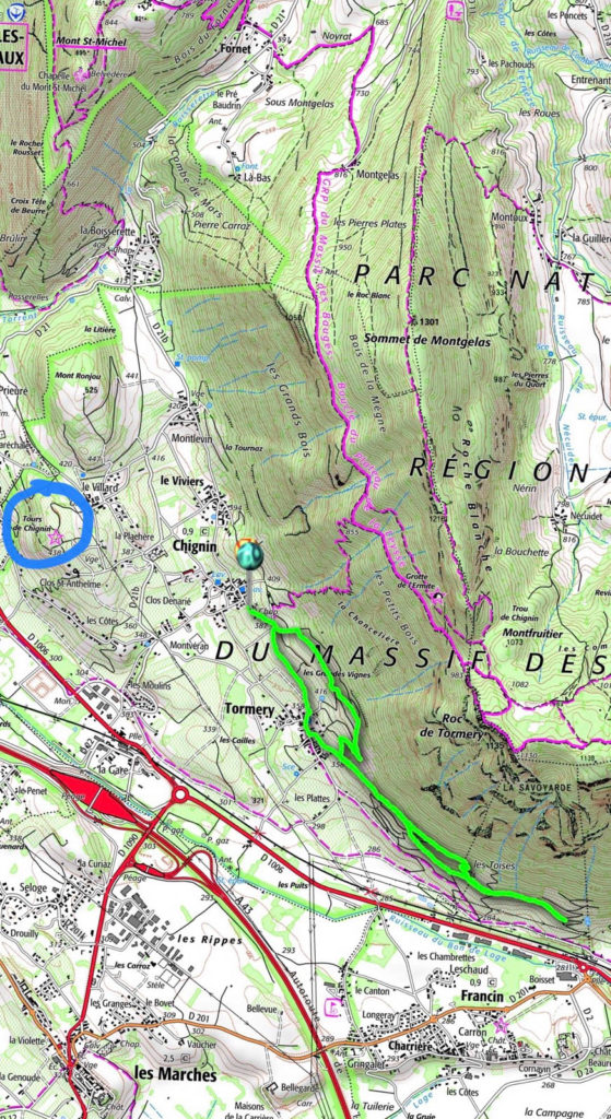 Carte IGN du parcours