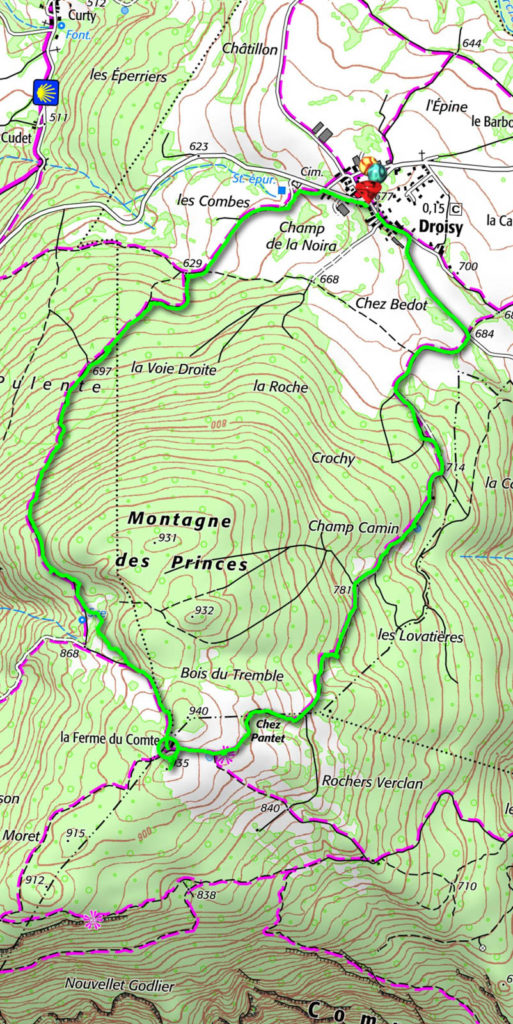 Carte IGN montagne des Princes