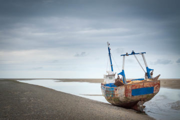 Bateau échoué dans la Baie de Somme