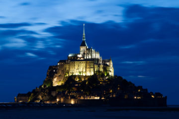 Projet 52 - Heure bleue et le Mont Saint-Michel