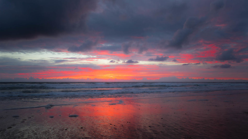 Coucher de soleil sur l'Atlantique