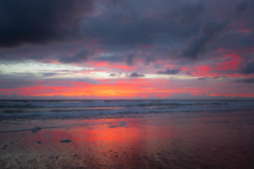 Coucher de soleil sur l'Atlantique