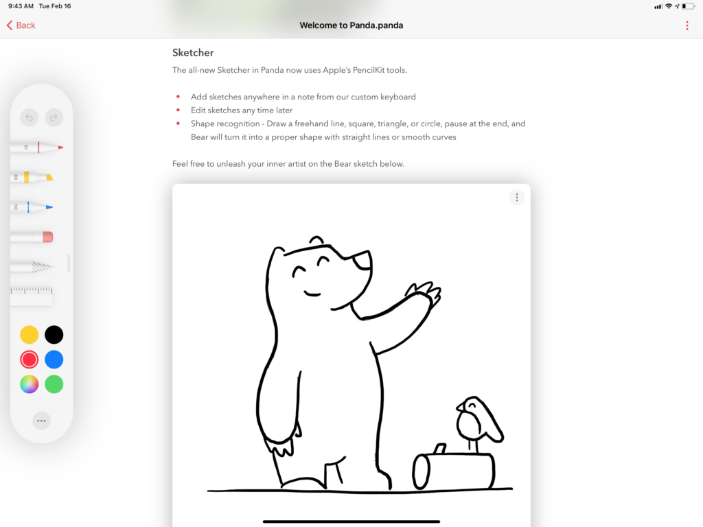 Options dessin Bear - Panda