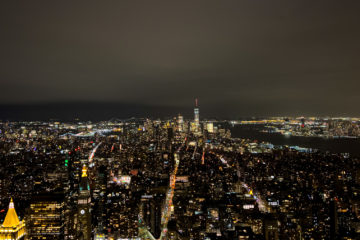 Manhattan la nuit depuis l'Empire State Building
