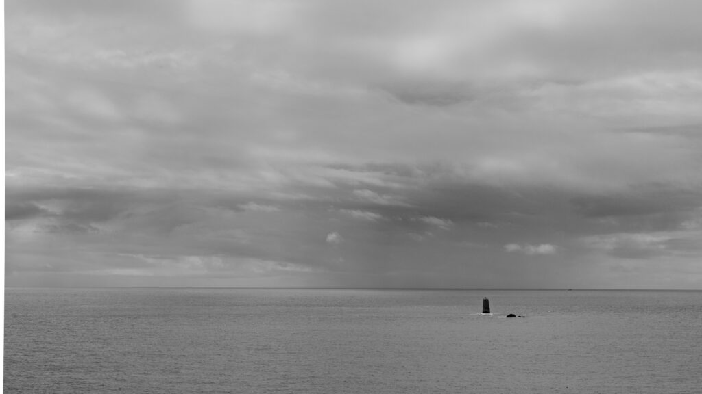 Paysage de Bretagne en noir et blanc